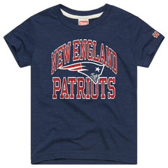 New England Patriots Homage Youth Arch Tri-Blend T-Shirt - Navy online