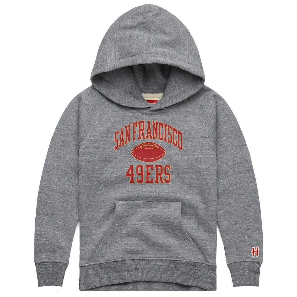 San Francisco 49ers Homage Youth Gridiron Tri-Blend Hoodie - Gray sale