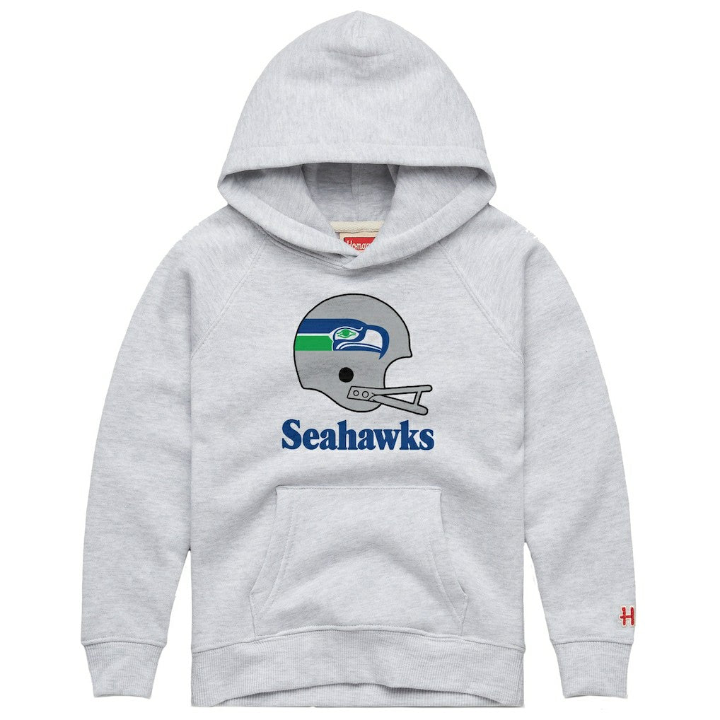 Seattle Seahawks Homage Youth Big Helmet Tri-Blend Hoodie - Gray cheap