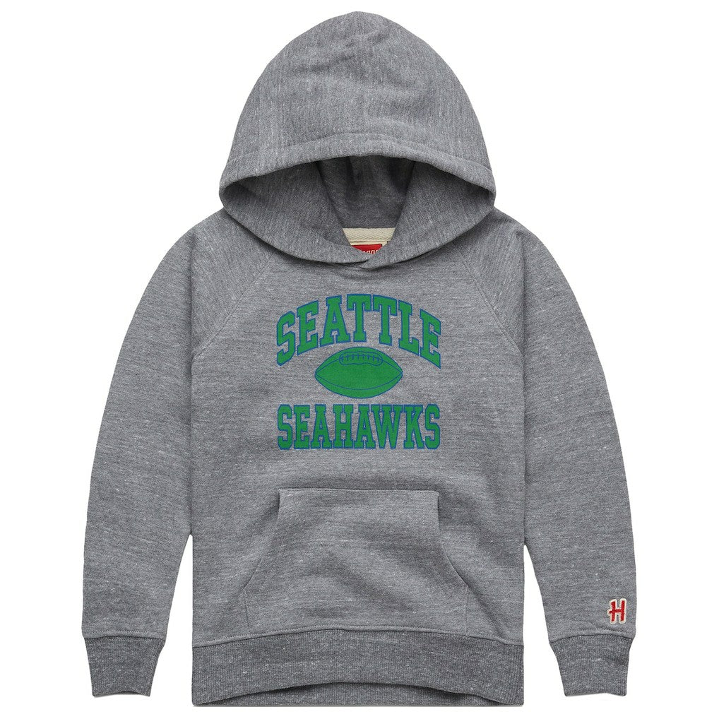 Seattle Seahawks Homage Youth Gridiron Tri-Blend Hoodie - Gray discount