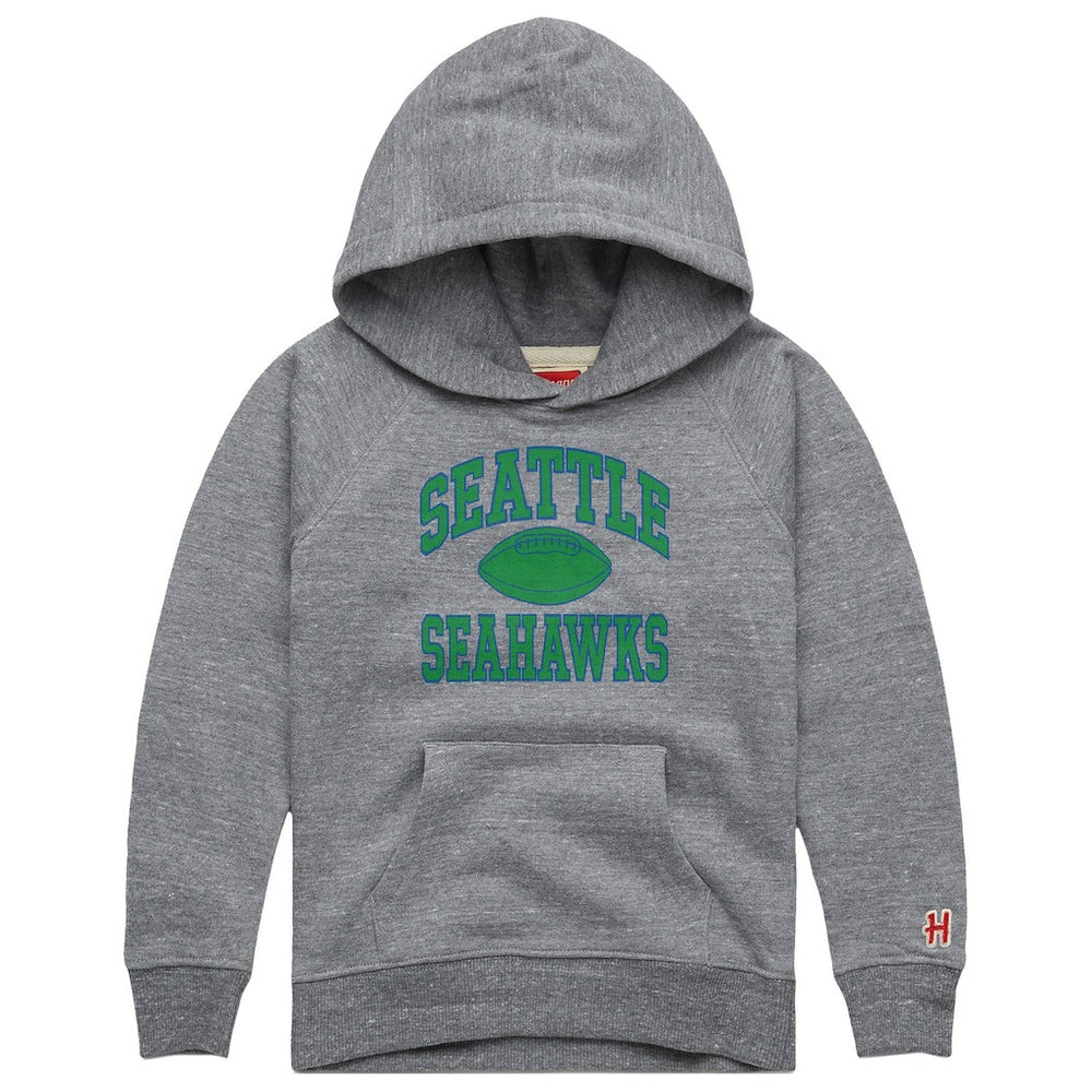 Seattle Seahawks Homage Youth Gridiron Tri-Blend Hoodie - Gray discount