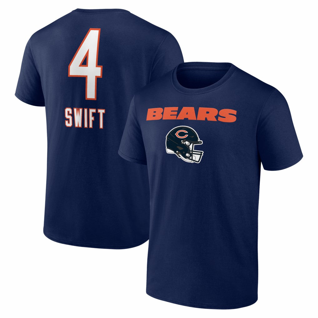 D'Andre Swift Chicago Bears Team Wordmark T-Shirt - Navy discount