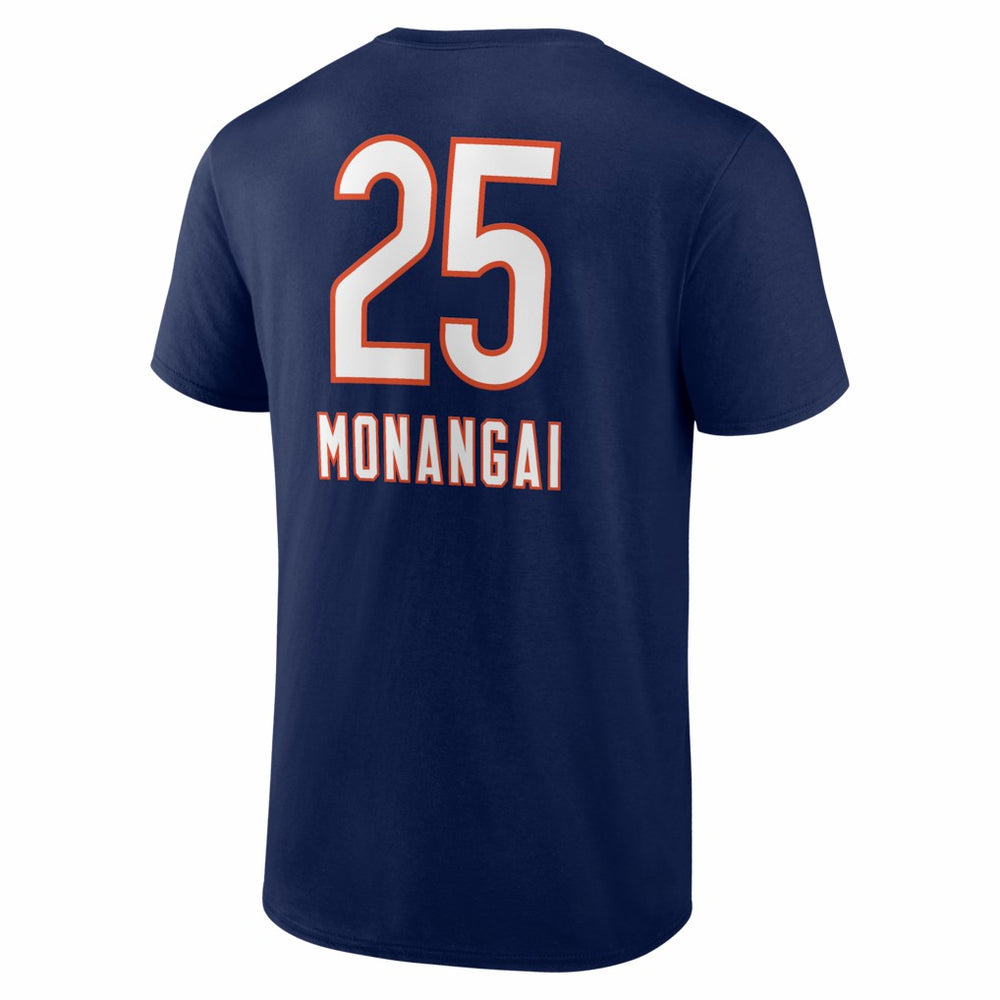 Kyle Monangai Chicago Bears Team Wordmark T-Shirt - Navy online
