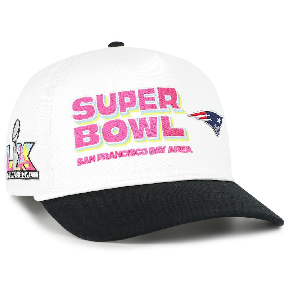 New England Patriots '47 Super Bowl LX Stacked Hitch Adjustable Hat - White/Black online