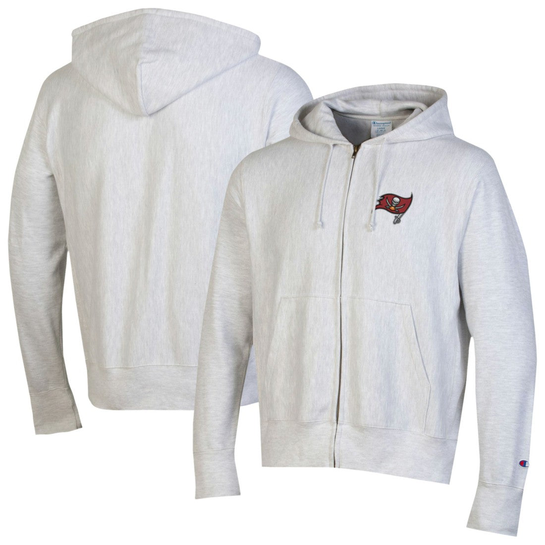 Tampa Bay Buccaneers Champion Reverse Weave Full-Zip Hoodie - Gray for sale