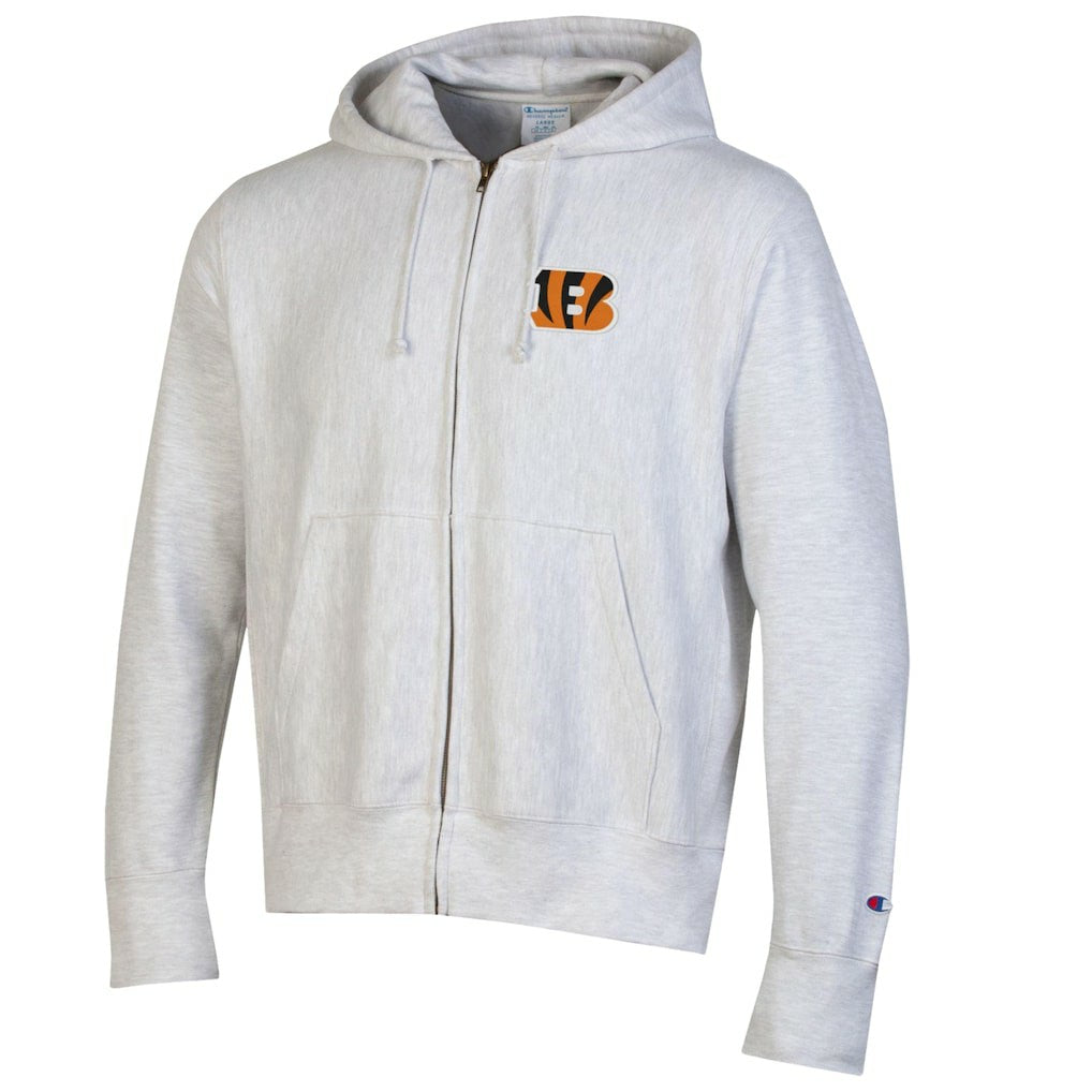 Cincinnati Bengals Champion Reverse Weave Full-Zip Hoodie - Gray for sale