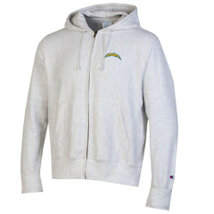 Los Angeles Chargers Champion Reverse Weave Full-Zip Hoodie - Gray discount