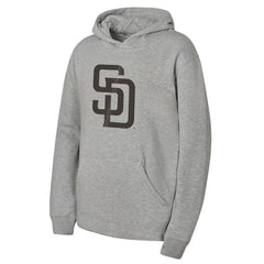 San Diego Padres Outerstuff Youth Primary Logo Fleece Hoodie - Gray
