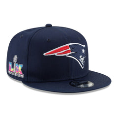New England Patriots New Era Super Bowl LX Side Patch 9FIFTY Snapback Hat - Navy online