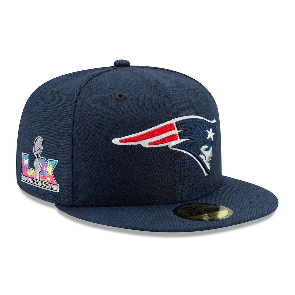 New England Patriots New Era Super Bowl LX Side Patch 59FIFTY Fitted Hat - Navy discount