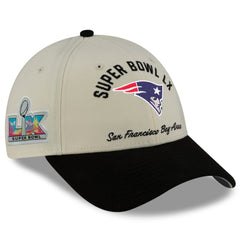 New England Patriots New Era Super Bowl LX 9FORTY Adjustable Hat - Cream/Black sale
