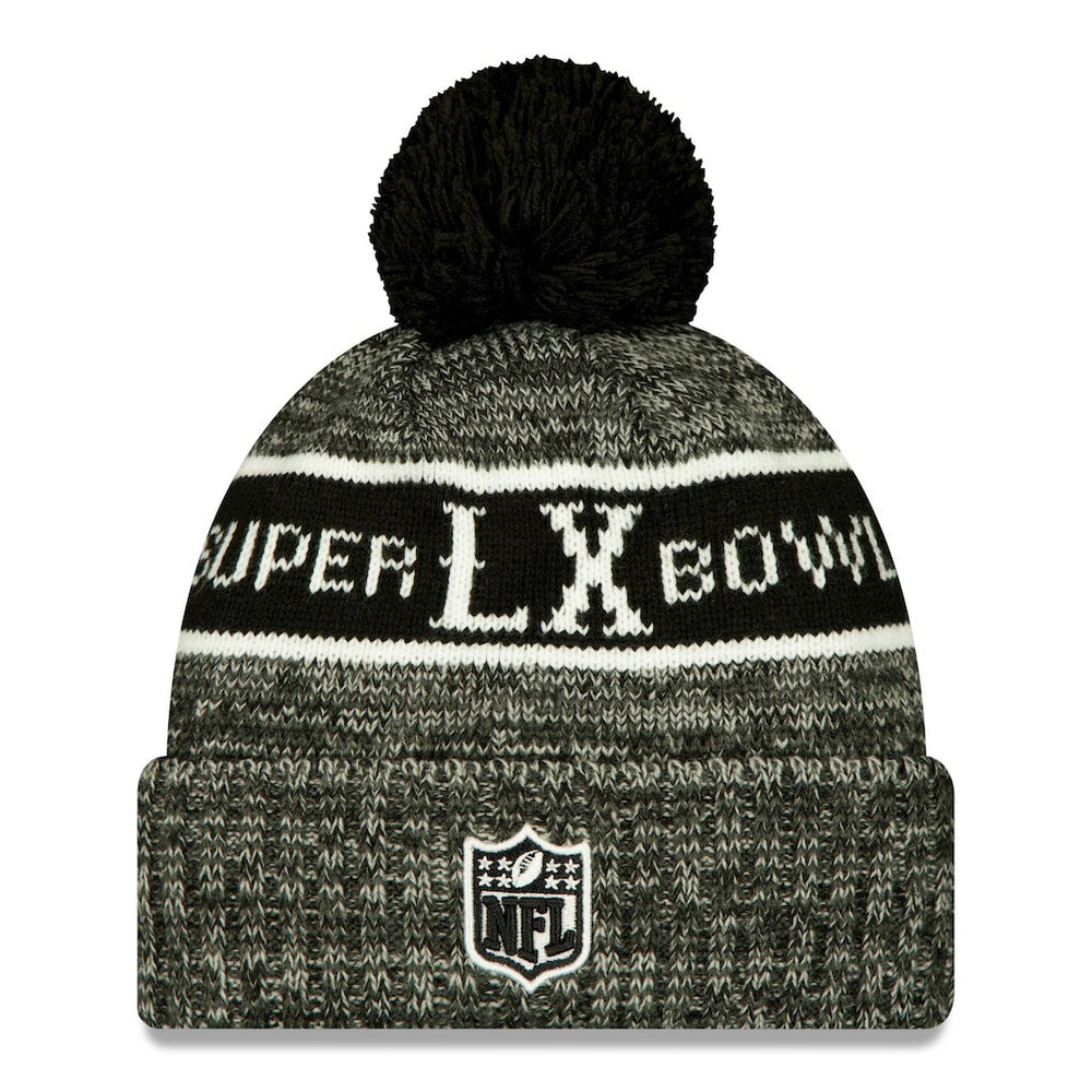 New England Patriots New Era Super Bowl LX Cuffed Knit Hat with Pom - Black online