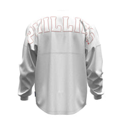 Philadelphia Phillies Women's Baseball Stitch Spirit Jersey Long Sleeve T-Shirt - White