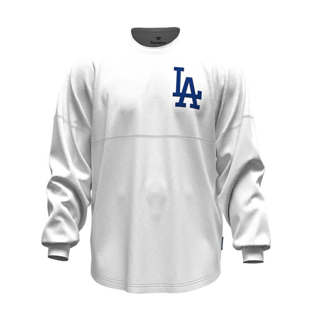 Los Angeles Dodgers Women's Baseball Stitch Spirit Jersey Long Sleeve T-Shirt - White