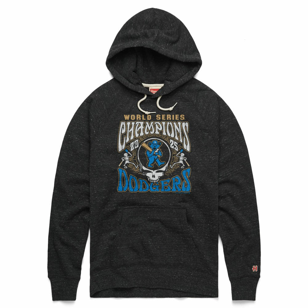 Los Angeles Dodgers Homage 2026 Gold Collection Grateful Dead Hoodie - Charcoal