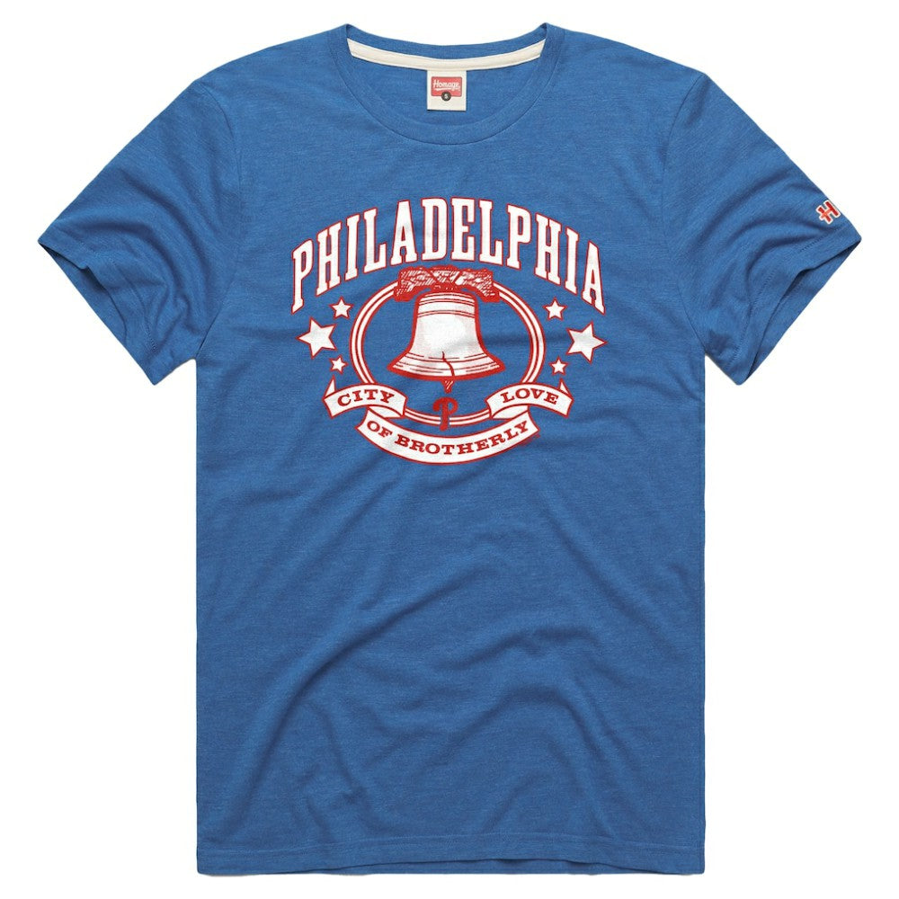 Philadelphia Phillies Homage Tri-Blend Hyperlocal T-Shirt - Royal