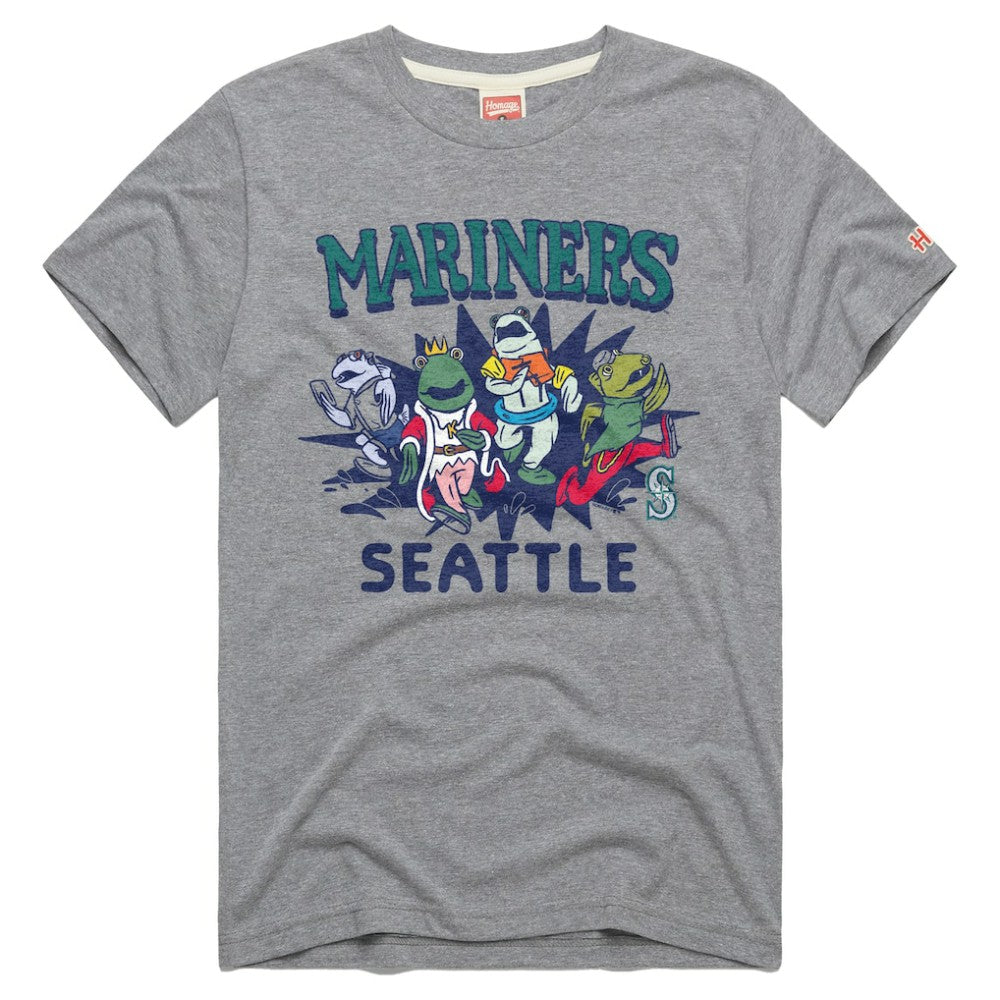 Seattle Mariners Homage Tri-Blend Hyperlocal T-Shirt - Gray