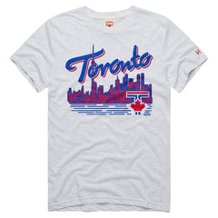 Toronto Blue Jays Homage Tri-Blend Hyperlocal T-Shirt - Ash