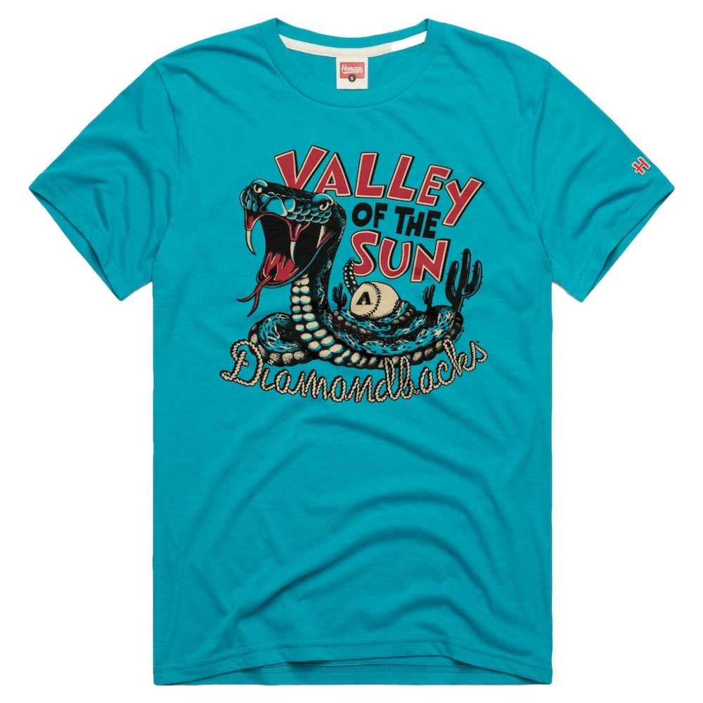 Arizona Diamondbacks Homage Tri-Blend Hyperlocal T-Shirt - Teal