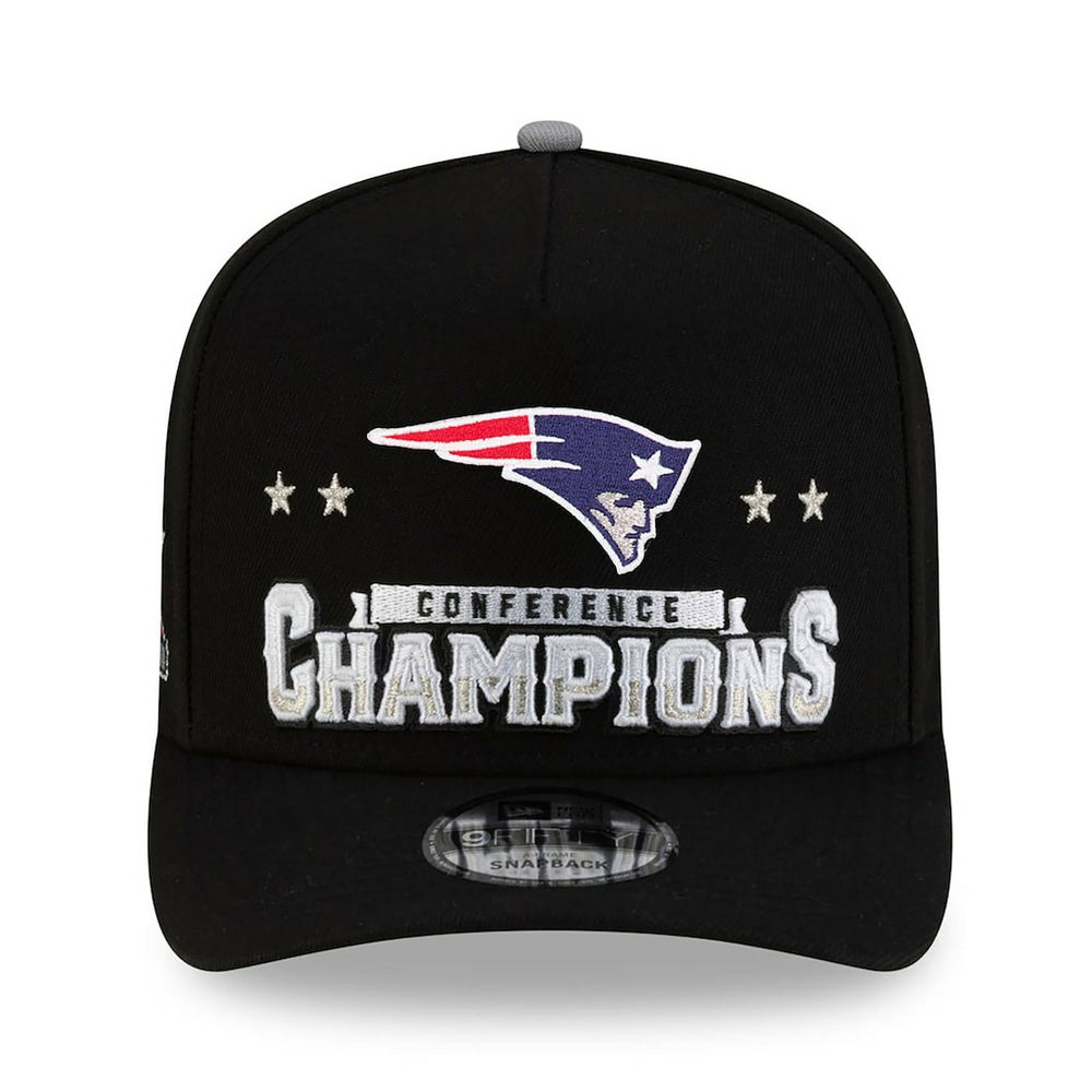 New England Patriots New Era 2025 AFC Champions Locker Room Trophy Collection A-Frame 9FIFTY Snapback Hat - Black online