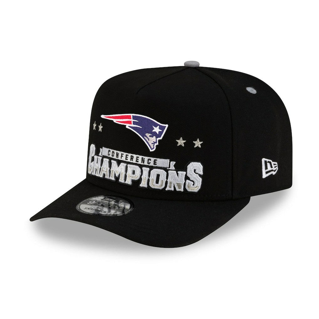 New England Patriots New Era 2025 AFC Champions Locker Room Trophy Collection A-Frame 9FIFTY Snapback Hat - Black online