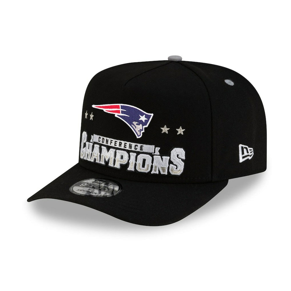New England Patriots New Era 2025 AFC Champions Locker Room Trophy Collection A-Frame 9FIFTY Snapback Hat - Black online