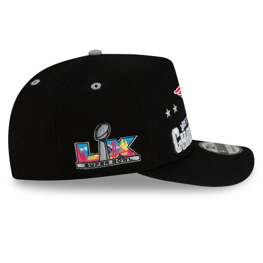 New England Patriots New Era 2025 AFC Champions Locker Room Trophy Collection A-Frame 9FIFTY Snapback Hat - Black online