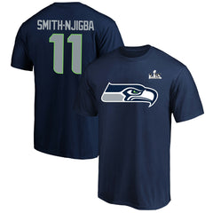 Jaxon Smith-Njigba Seattle Seahawks Super Bowl LX Patch Big & Tall Name & Number T-Shirt - College Navy cheap