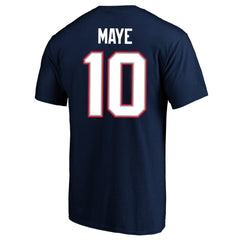 Drake Maye New England Patriots Super Bowl LX Patch Big & Tall Name & Number T-Shirt - Navy discount
