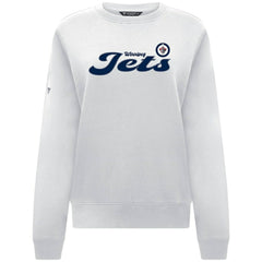 Winnipeg Jets Levelwear Women's Yvette Big Script Tri-Blend Sweatshirt White
