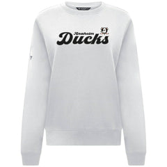 Anaheim Ducks Levelwear Women's Yvette Big Script Tri-Blend Sweatshirt White