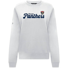 Florida Panthers Levelwear Women's Yvette Big Script Tri-Blend Sweatshirt White