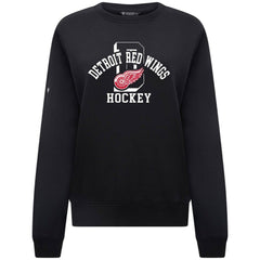 Detroit Red Wings Levelwear Women's Yvette Limelight Big Letter Sweatshirt Black