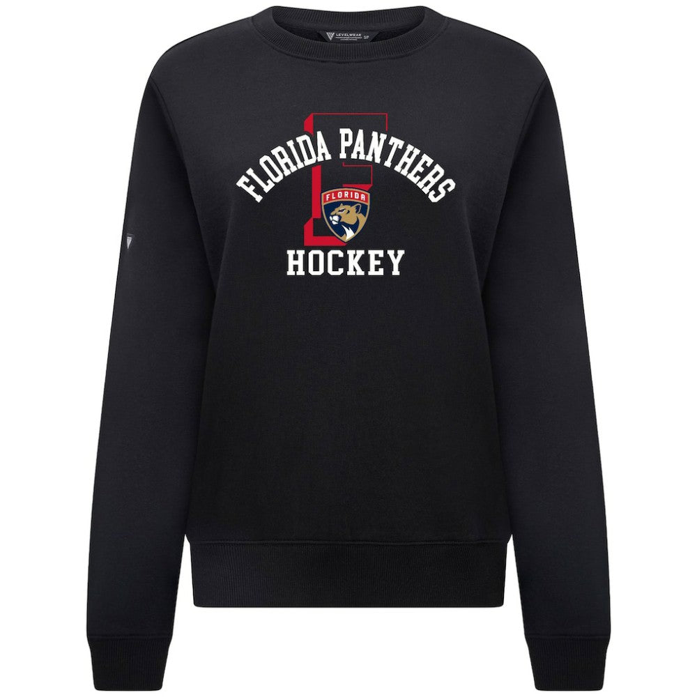 Florida Panthers Levelwear Women's Yvette Limelight Big Letter Sweatshirt Black