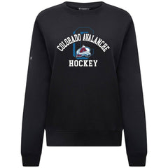 Colorado Avalanche Levelwear Women's Yvette Limelight Big Letter Sweatshirt Black