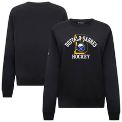 Buffalo Sabres Levelwear Women's Yvette Limelight Big Letter Sweatshirt Black