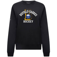 Buffalo Sabres Levelwear Women's Yvette Limelight Big Letter Sweatshirt Black