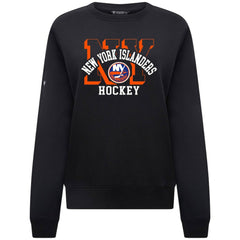 New York Islanders Levelwear Women's Yvette Limelight Big Letter Sweatshirt Black