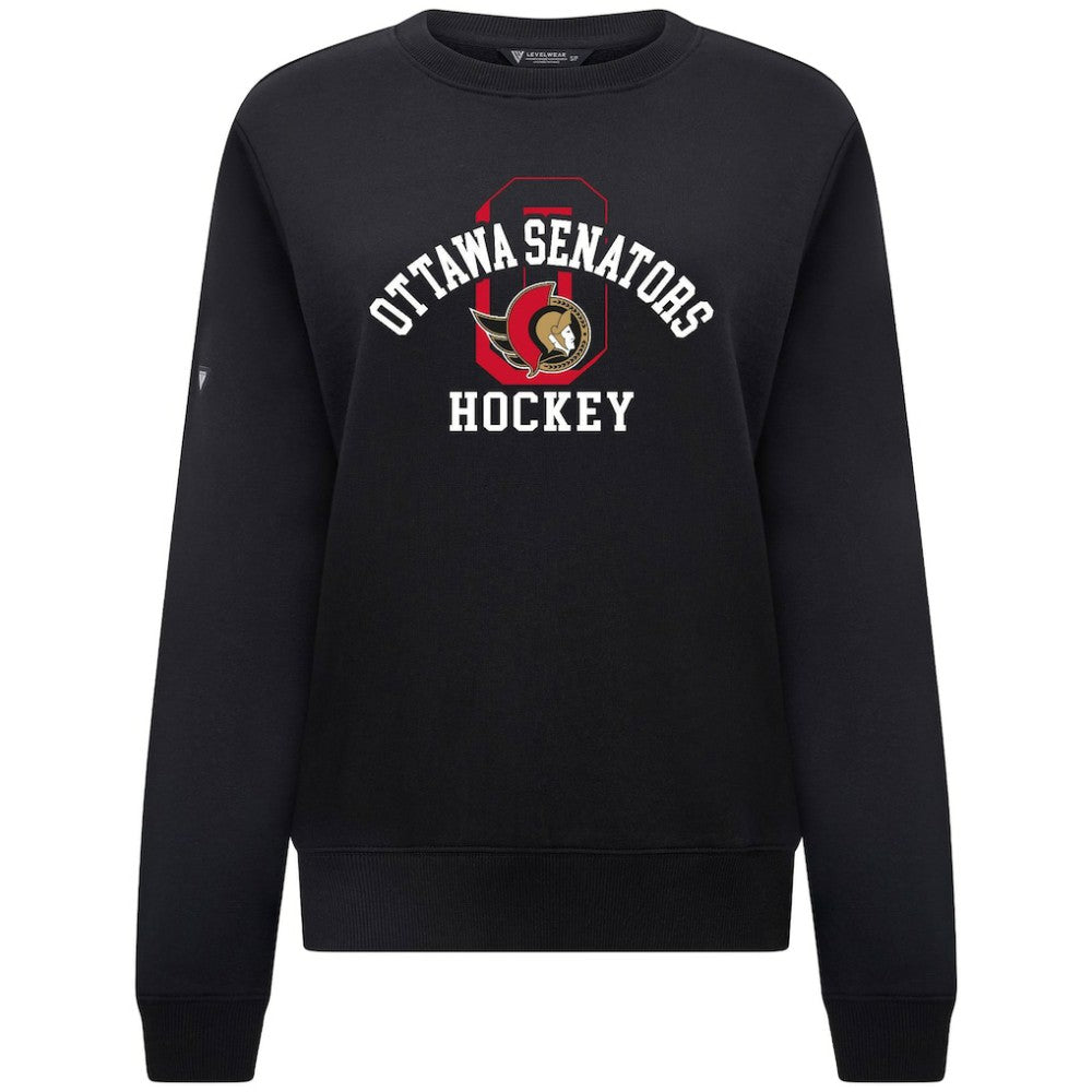 Ottawa Senators Levelwear Women's Yvette Limelight Big Letter Sweatshirt Black