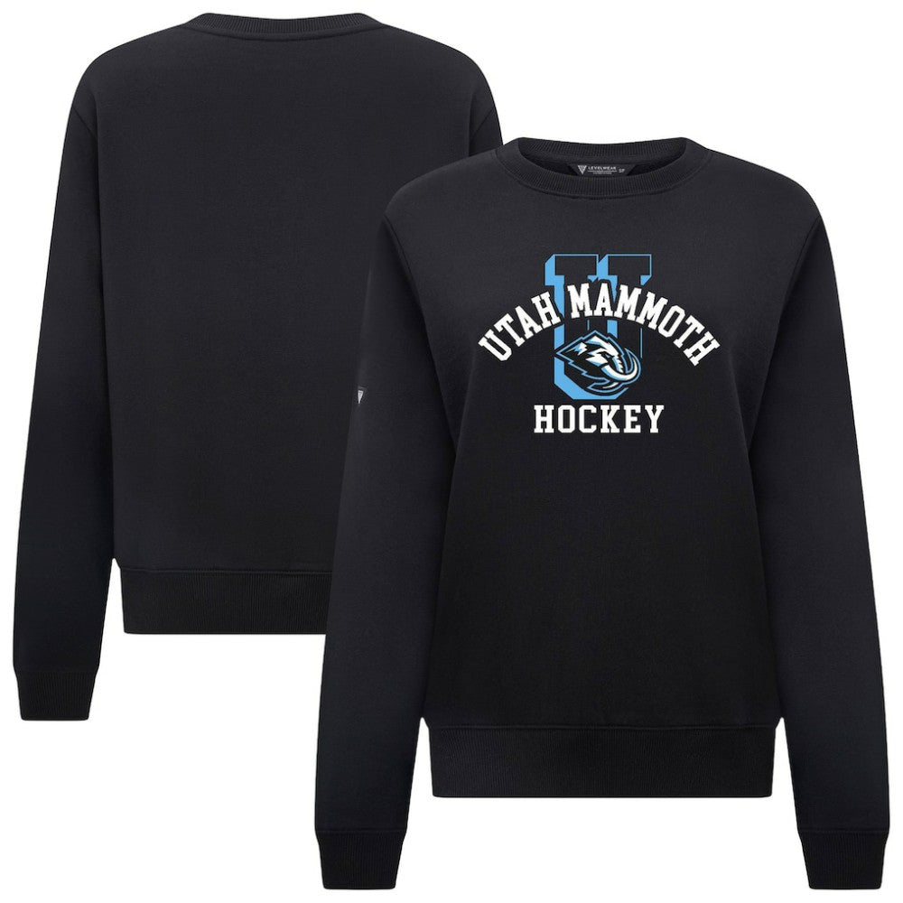 Utah Mammoth Levelwear Women's Yvette Limelight Big Letter Sweatshirt Black