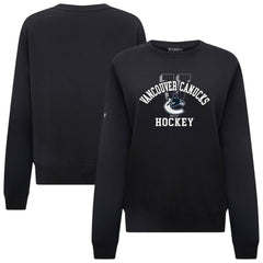 Vancouver Canucks Levelwear Women's Yvette Limelight Big Letter Sweatshirt Black
