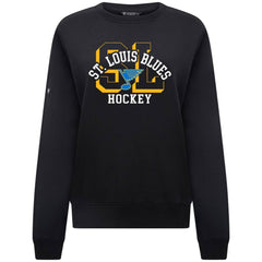 St. Louis Blues Levelwear Women's Yvette Limelight Big Letter Sweatshirt Black