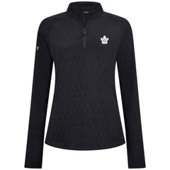Toronto Maple Leafs Levelwear Women's Spike Raglan Quarter-Zip Top Black
