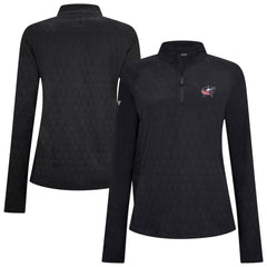 Columbus Blue Jackets Levelwear Women's Spike Raglan Quarter-Zip Top Black