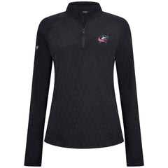 Columbus Blue Jackets Levelwear Women's Spike Raglan Quarter-Zip Top Black