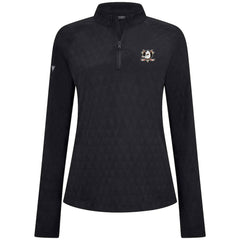 Anaheim Ducks Levelwear Women's Spike Raglan Quarter-Zip Top Black