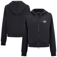 Nashville Predators Levelwear Women's Judd Raglan Full-Zip Hoodie Black