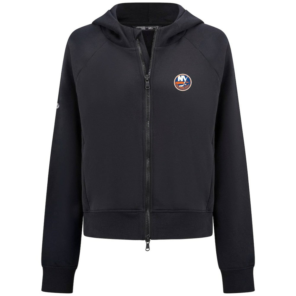 New York Islanders Levelwear Women's Judd Raglan Full-Zip Hoodie Black