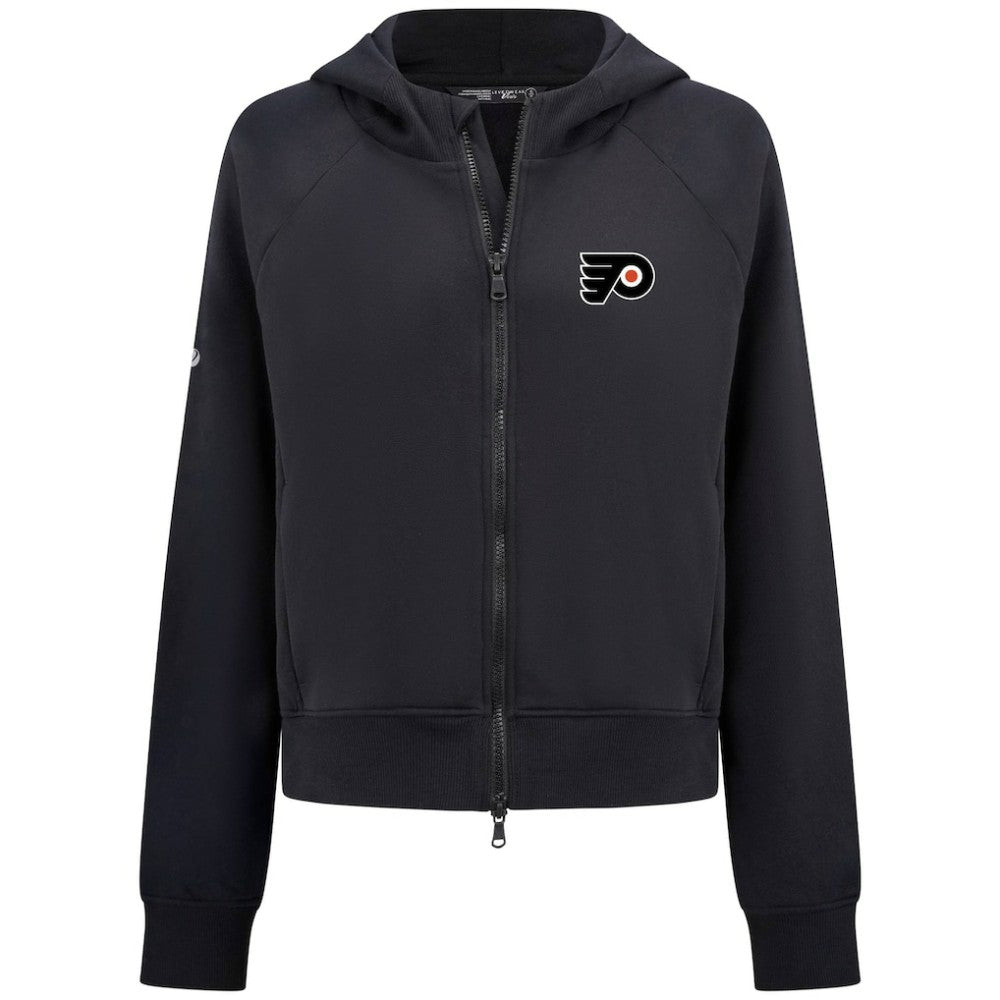 Philadelphia Flyers Levelwear Women's Judd Raglan Full-Zip Hoodie Black