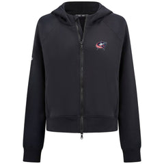 Columbus Blue Jackets Levelwear Women's Judd Raglan Full-Zip Hoodie Black